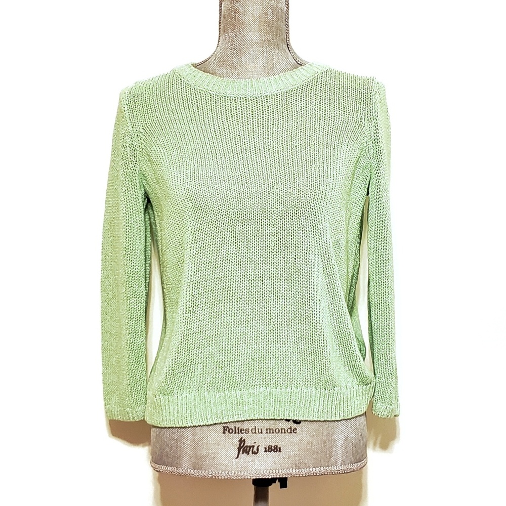Club Monaco Light Green Crossover Back Top